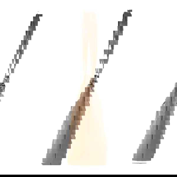 Assots London 'MAISIE' Tan Real Pebble Grain Leather Shopper Tote Bag