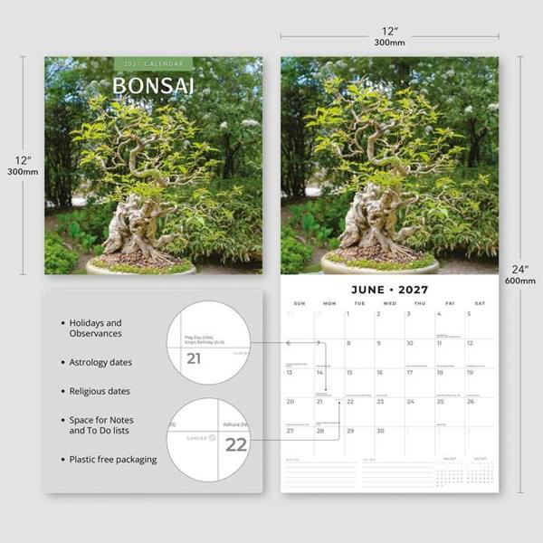 Bonsai Calendar 2027, Wall Calendars, Month To View, Lifestyle, Gift