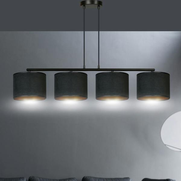 Emibig HILDE Pendant lamp 4 x E27 Black with Black Shade