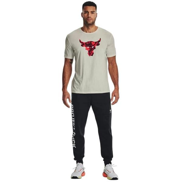 Under Armour Mens Project Rock T-Shirt - Ivory/Black - 