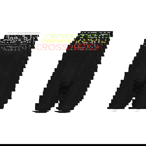 Crosshatch Mens Chasma Boxer Shorts (Pack of 3) - Black