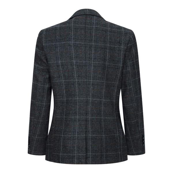 Paul Andrew Boys 3 Piece Charcoal Grey Tweed Check Vintage Retro Suit