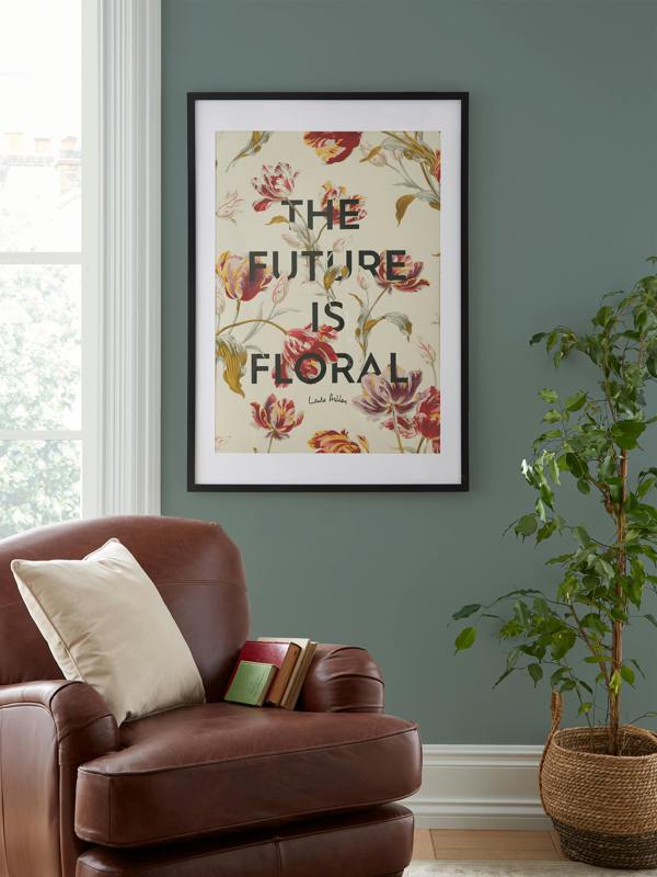 Laura Ashley Gosford Slogan Print in a Black Frame