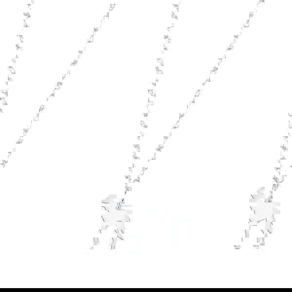 Dalmatian Silhouette Silver Necklace - Personalised - MYLEE London