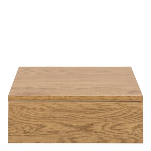 Wyld Haus Hereford Oak Wooden Wall Mounted Square Bedside Table 1 Drawer