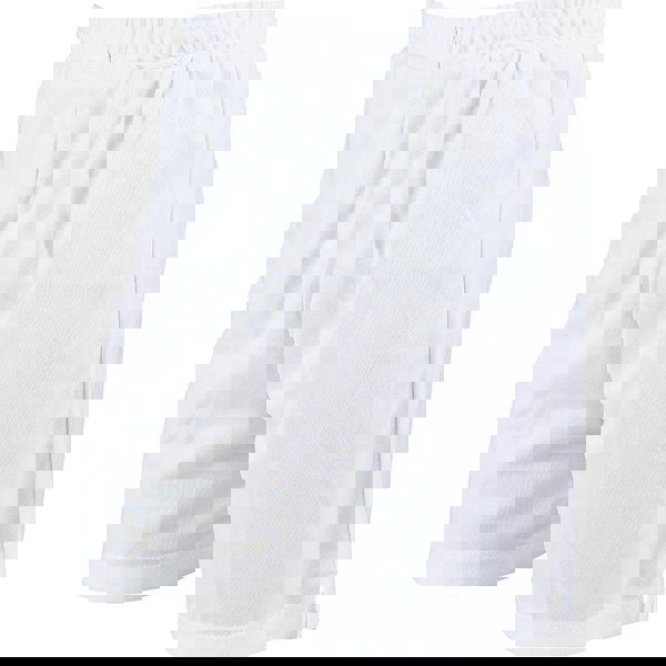 XS - WHITE Junior Soft Touch Elasticated Training Shorts Bottoms - Football Gym
