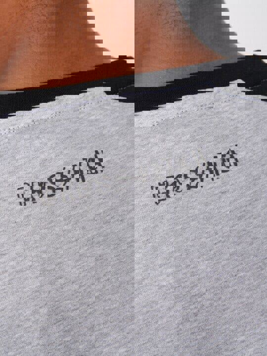 Crosshatch Plotmar T-Shirt Black/Light Grey Marl