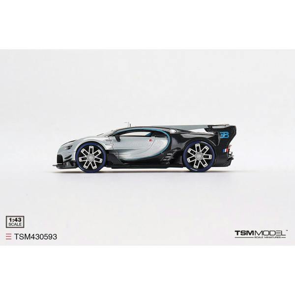 MCSlots Bugatti Vision Gran Turismo Silver 1:43 Scale TSM430593