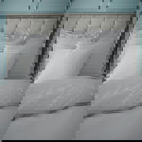 Bianca 180 Thread Count Egyptian Cotton Duvet Cover Set Silver Grey