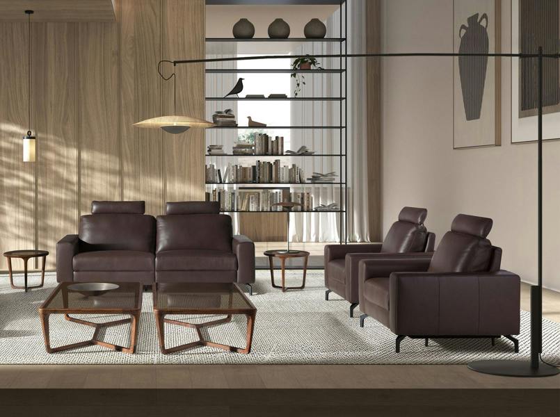 Angel Cerdá Chocolate brown leather recliner armchair 5240