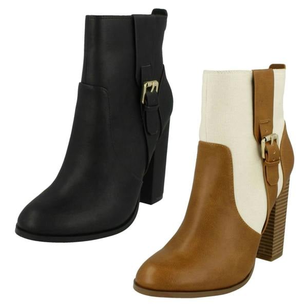 Anne Michelle Ladies Anne Michelle Block Heel Ankle Boots