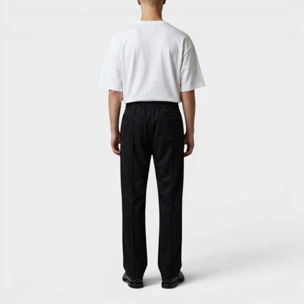 Casablanca Casa Elements Embroidered Satin Tape Sweatpant Black