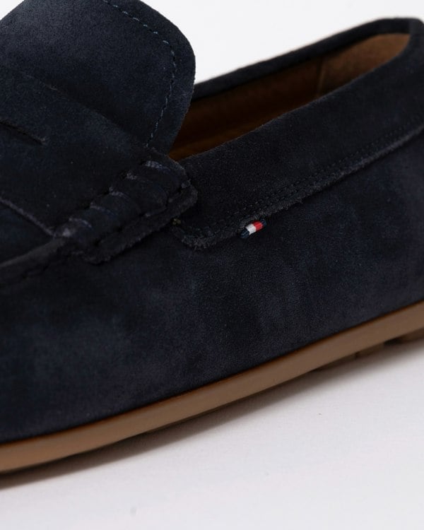 Tommy Hilfiger Casual Hilfiger Suede Mens Driving Shoes - Desert Sky - CHO - Designer Mens Shoes