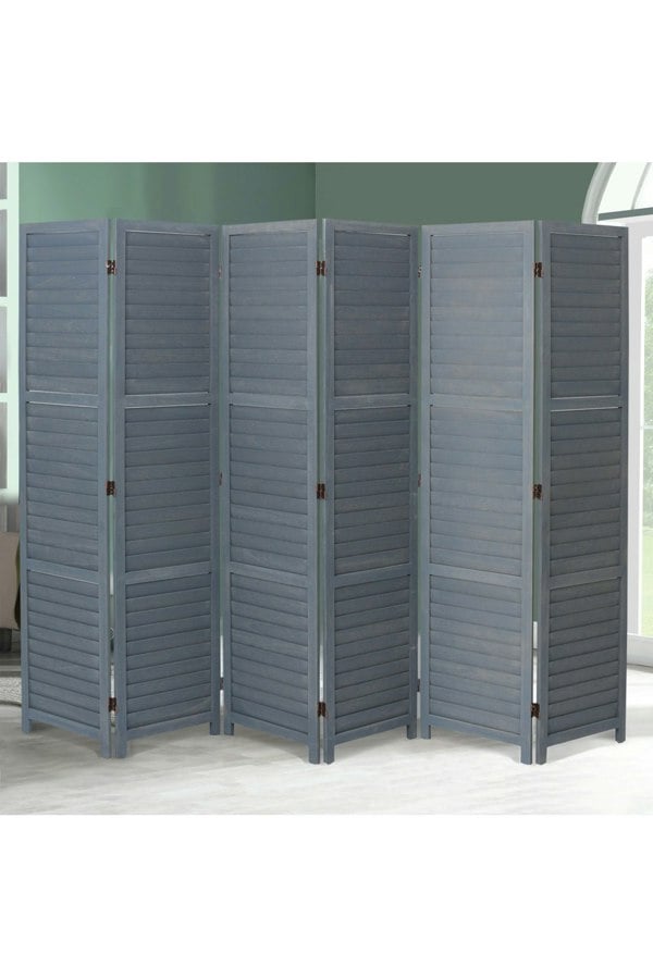 Living and Home H170*L240CM Folding Solid Wood Room Divider Privacy Screen for Home