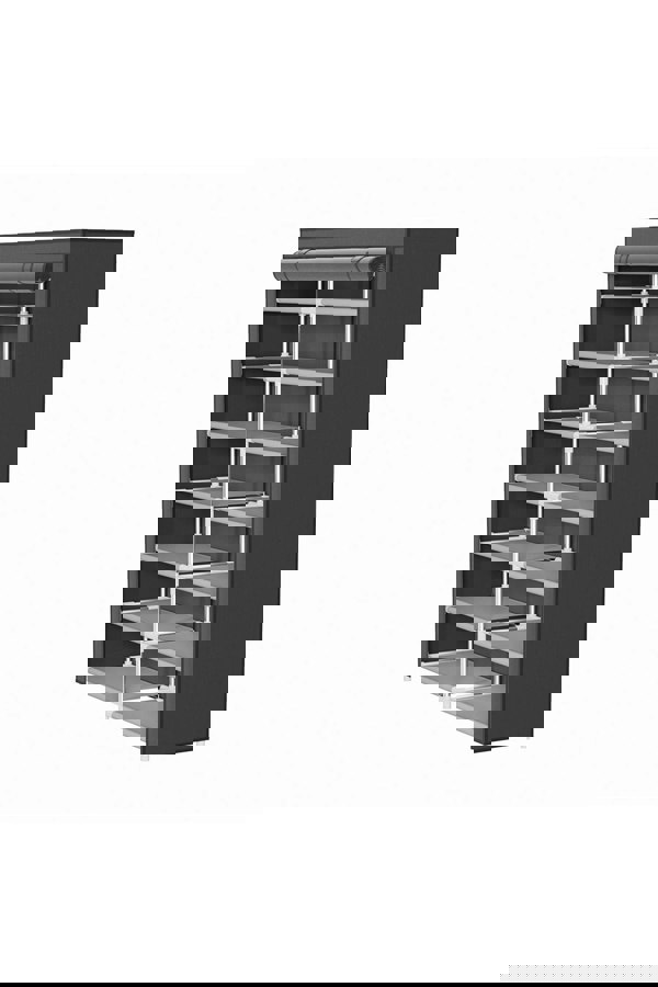 Living and Home Double-row Shoe Cabinet with Roll-Up Door