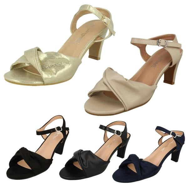 Anne Michelle Ladies Anne Michelle Mid Heel Casual Wide Fit Sandals F12111