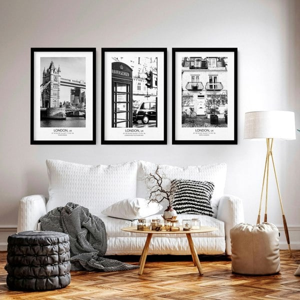 Prints of London | set of 3 wall art prints for living room