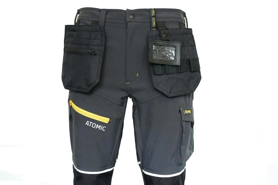 Atomic Workwear Slim Fit Softshell Trousers – Flexible, Durable & Weather-Resistant - Hi-Vis Trousers