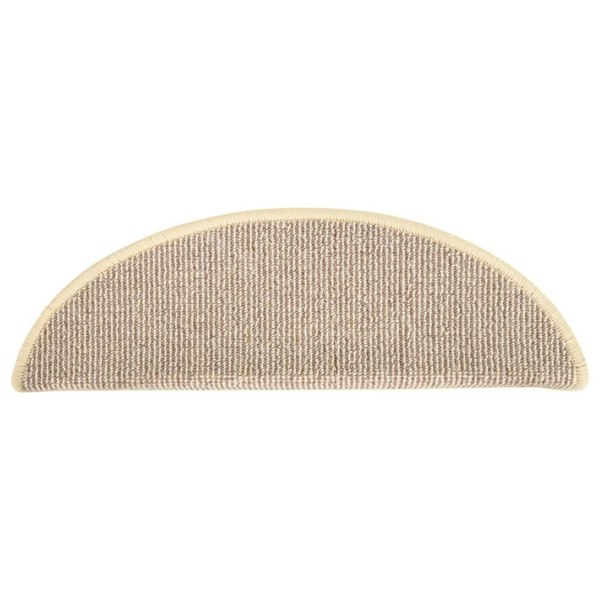 Berkfield Carpet Stair Treads 15 pcs White and Brown 56x17x3 cm