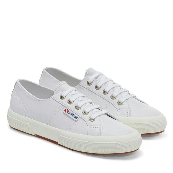 Superga Unisex Adult 2750 Nappa Leather Trainers - Optical White/Avorio - 