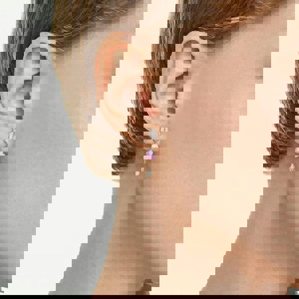 Swarovski Idyllia Gold Tone Reversible Arrow Heart Earrings 5737295