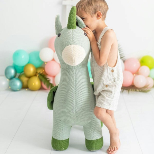 CROCHETTS Large winged unicorn plush with auxiliary seat for children LT-FTDJS