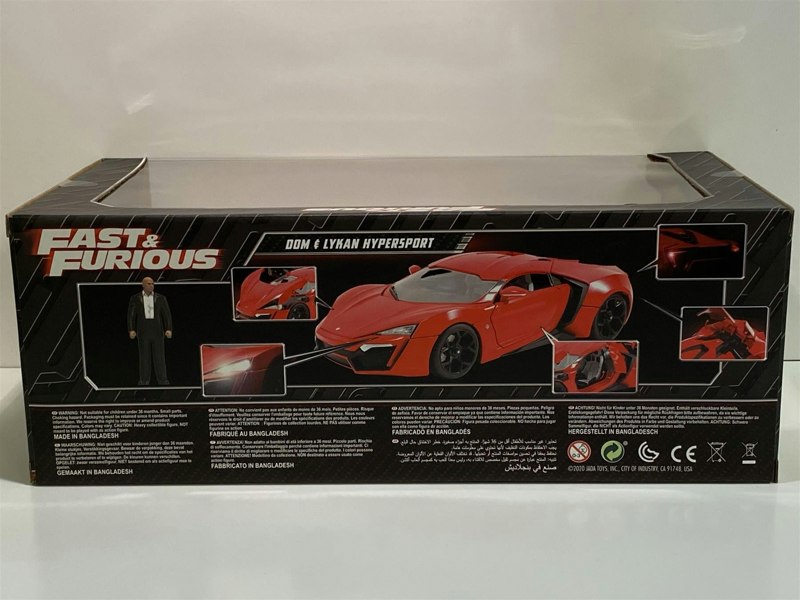 fast and furious doms 2014 lykan hypersport figure and working lights 1:18 jada 31140