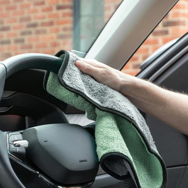 JVL Microfibre Cloth - Grey / Green