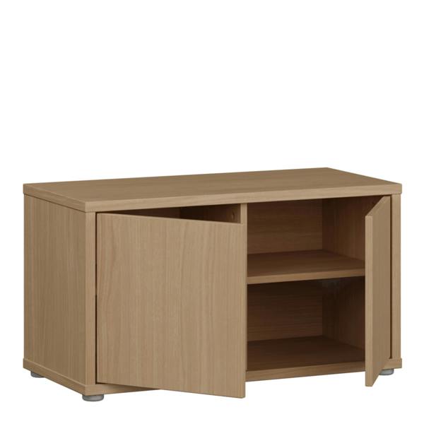 Furniture To Go Alice Springs Bench with 2 Doors Push-to-Open in Elegancia Oak