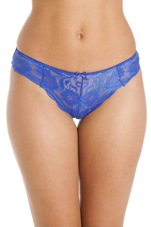 Womens 2 Pack Floral Lace Thong