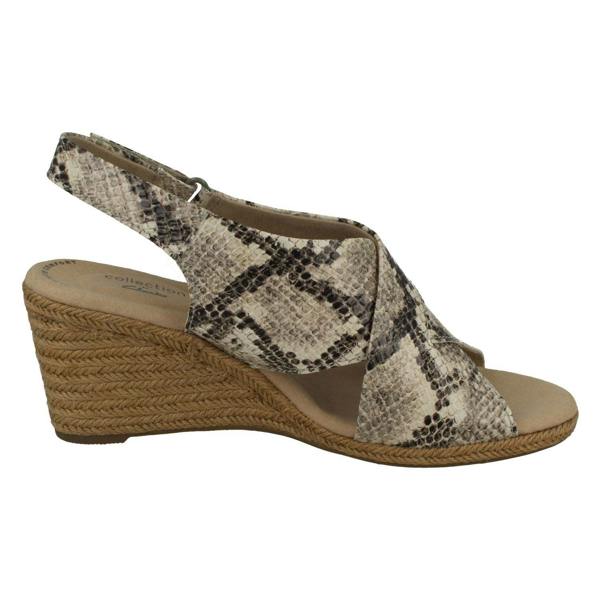 Clarks Ladies Clarks Slingback Wedge Heel Sandals Lafley Alaine