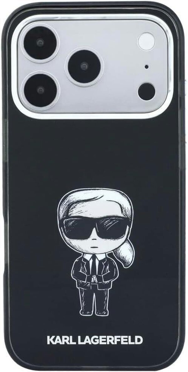 Karl Lagerfeld IML Iconic Sketch Print Case with MagSafe for iPhone 17/18 Pro 6.3" Black - KLHMP18L6HKIKDK