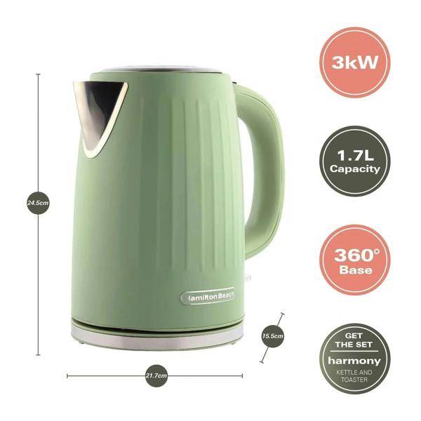 Hamilton Beach Harmony Kettle & Toaster Set - Matcha - Hamilton Beach UK