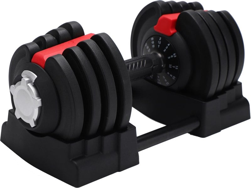 Strongology ELEMENT18 Home Fitness Black and Red Adjustable Smart Dumbbell from 1.5kg up to 18kg Training Weights