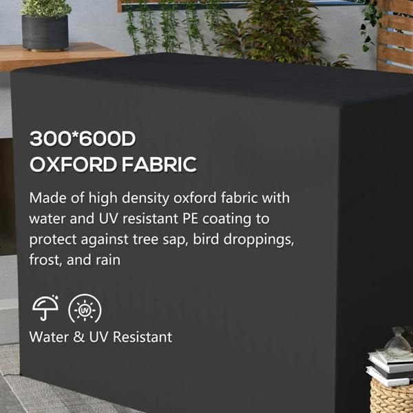 Dark grey 3-seat swing chair cover with 300D oxford fabric, water and UV resistant