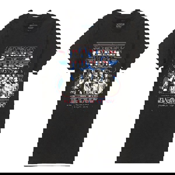 Stranger Things Unisex Adult Thunder Group Retro T-Shirt - Black