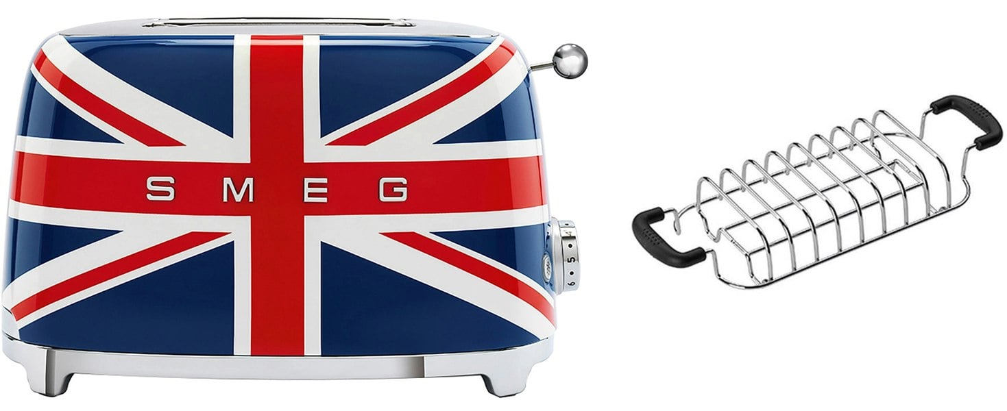 Smeg TSF01 2 Slice Toaster + TSBW01 Bun Warmer Bundle