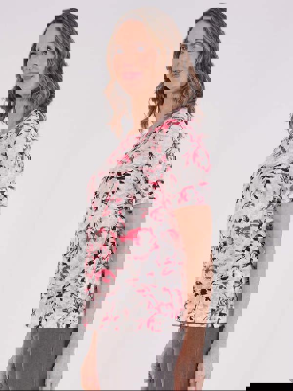 TIGI Rose Bloom Printed Top