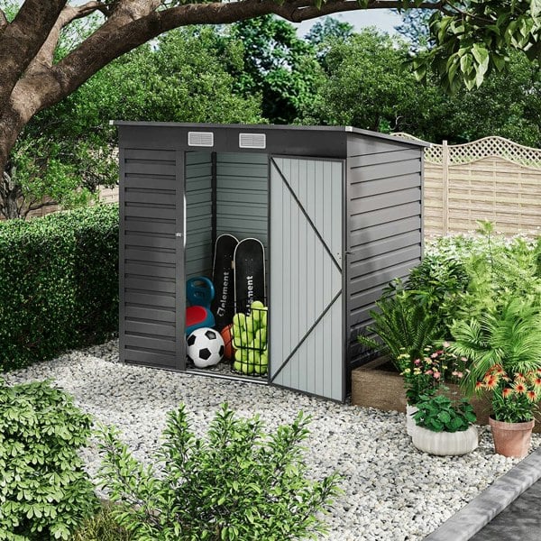 Outdoor Galvanized Steel Storage Shed Living and Home 