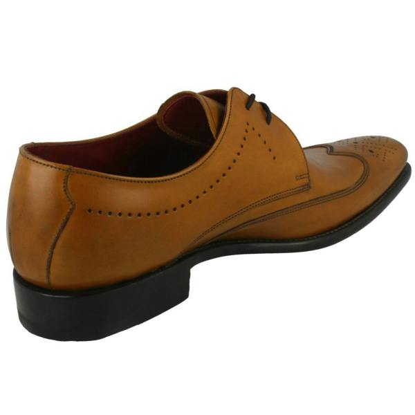 Loake Mens Loake Brogue Lace Up Leather Shoes Stitch