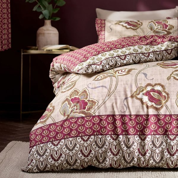 Catherine Lansfield Kashmir Paisley Floral Reversible Duvet Cover Set