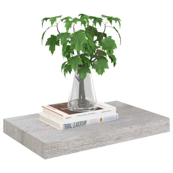 Berkfield Floating Wall Shelves 4 pcs Concrete Grey 40x23x3.8 cm MDF