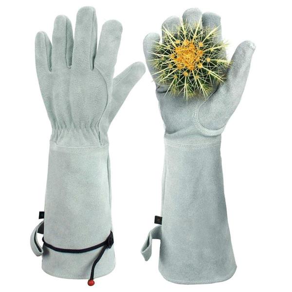 Leaper Long-sleeved Leather Gardening Gloves