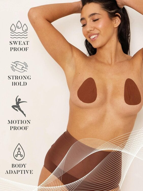 Perky Pear Mini Lifts Boob Tape- BROWN-A-D Cups