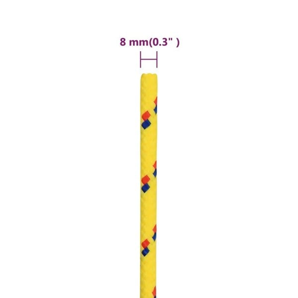 Berkfield Boat Rope Yellow 8 mm 50 m Polypropylene