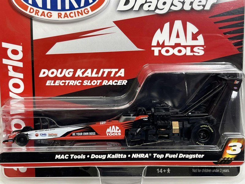 Auto World Slot Cars MAC Tools Doug Kalitta NHRA Top Fuel Dragster HO Scale Slot Car SC370-3