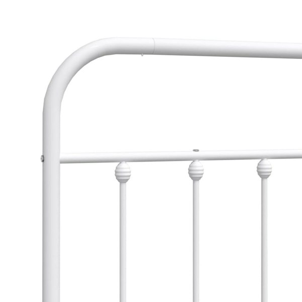 Berkfield Metal Headboard White 135 cm