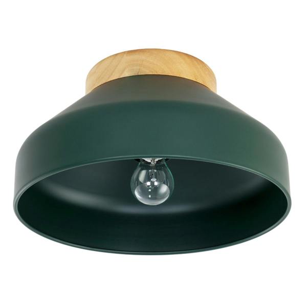 Chic Scandinavian Designed Semi Flush Ceiling Light in Forest Green Image 3