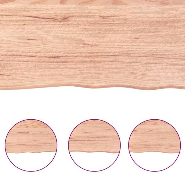 Berkfield Bathroom Countertop Light Brown 40x60x4 cm Treated Solid Wood