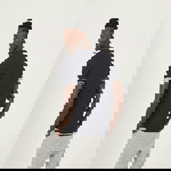 Brave Soul Navy 3-Pack Crew Neck T-Shirts with Contrast Piping - Navy Image 3